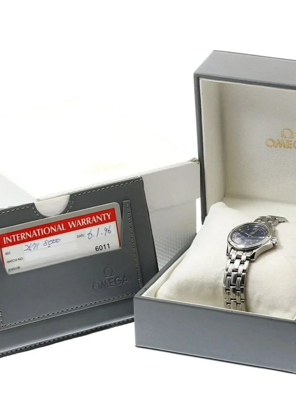OMEGA Seamaster120 2571.80 Date blue Dial Quartz Ladies Watch_920194